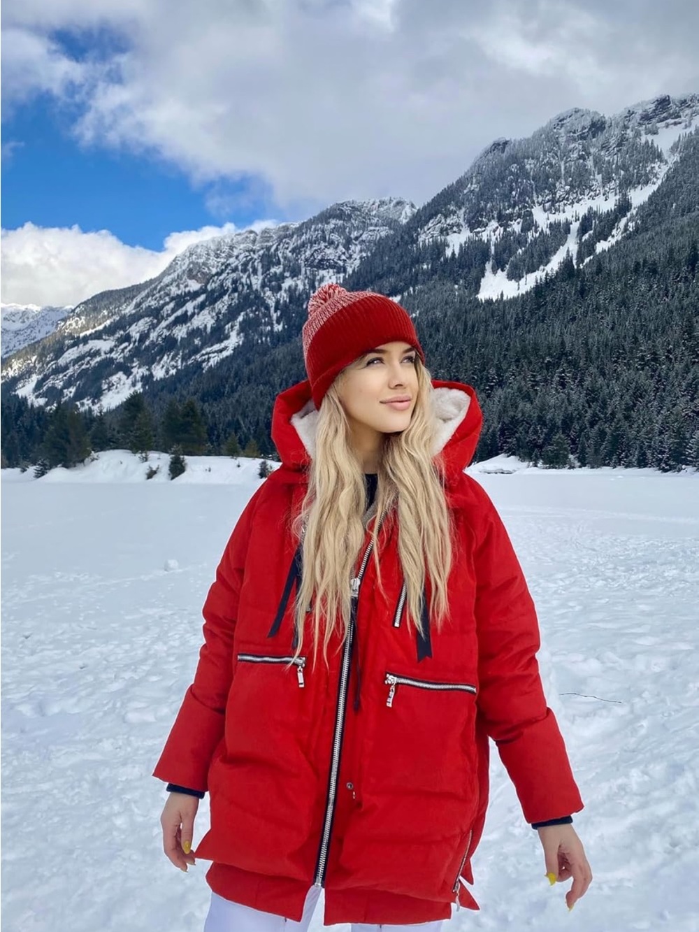 Orolay 092 Universe® Women's Thickened Down Jacket Red
